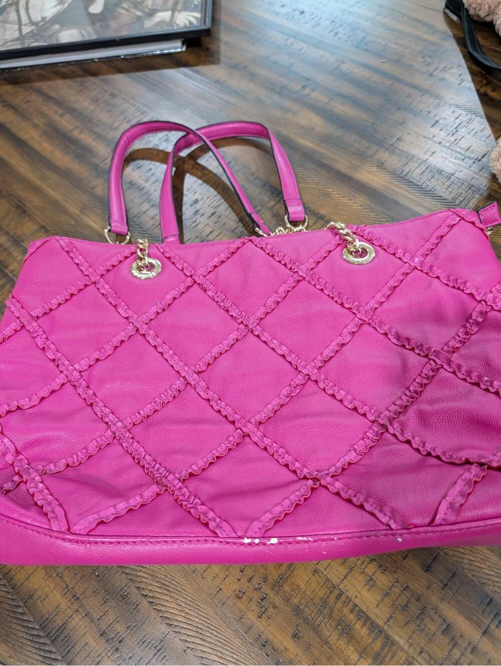 Betsey Johnson Pink Quilted Handbag